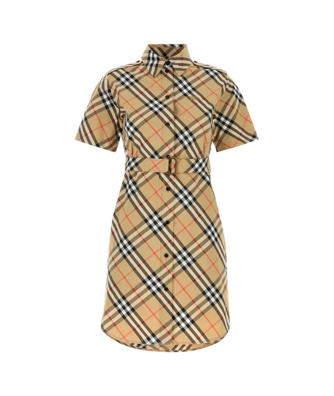 BURBERRY Бежевое хлопковое платье, фото 1