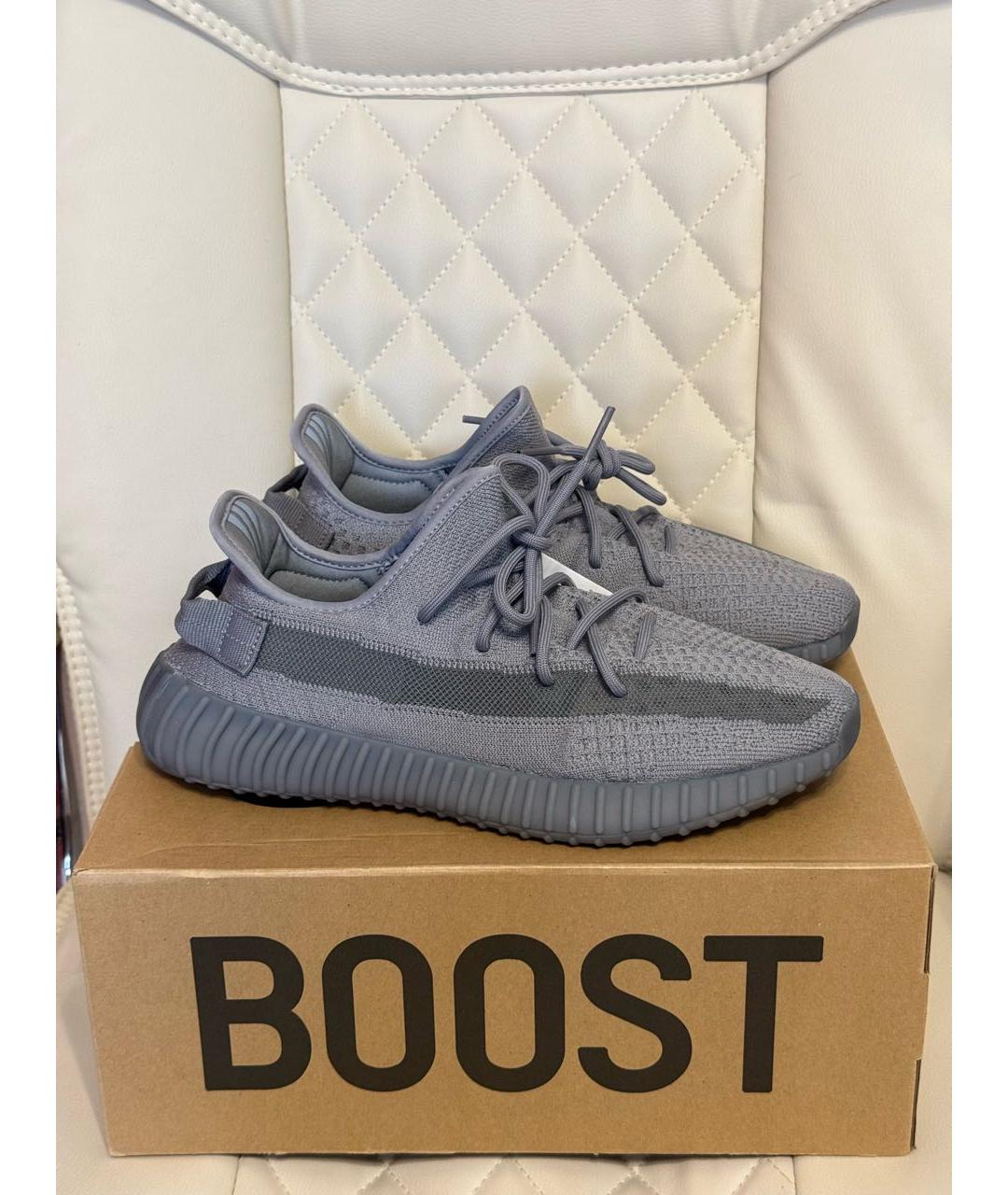 ADIDAS YEEZY Серые текстильные низкие кроссовки / кеды, фото 7
