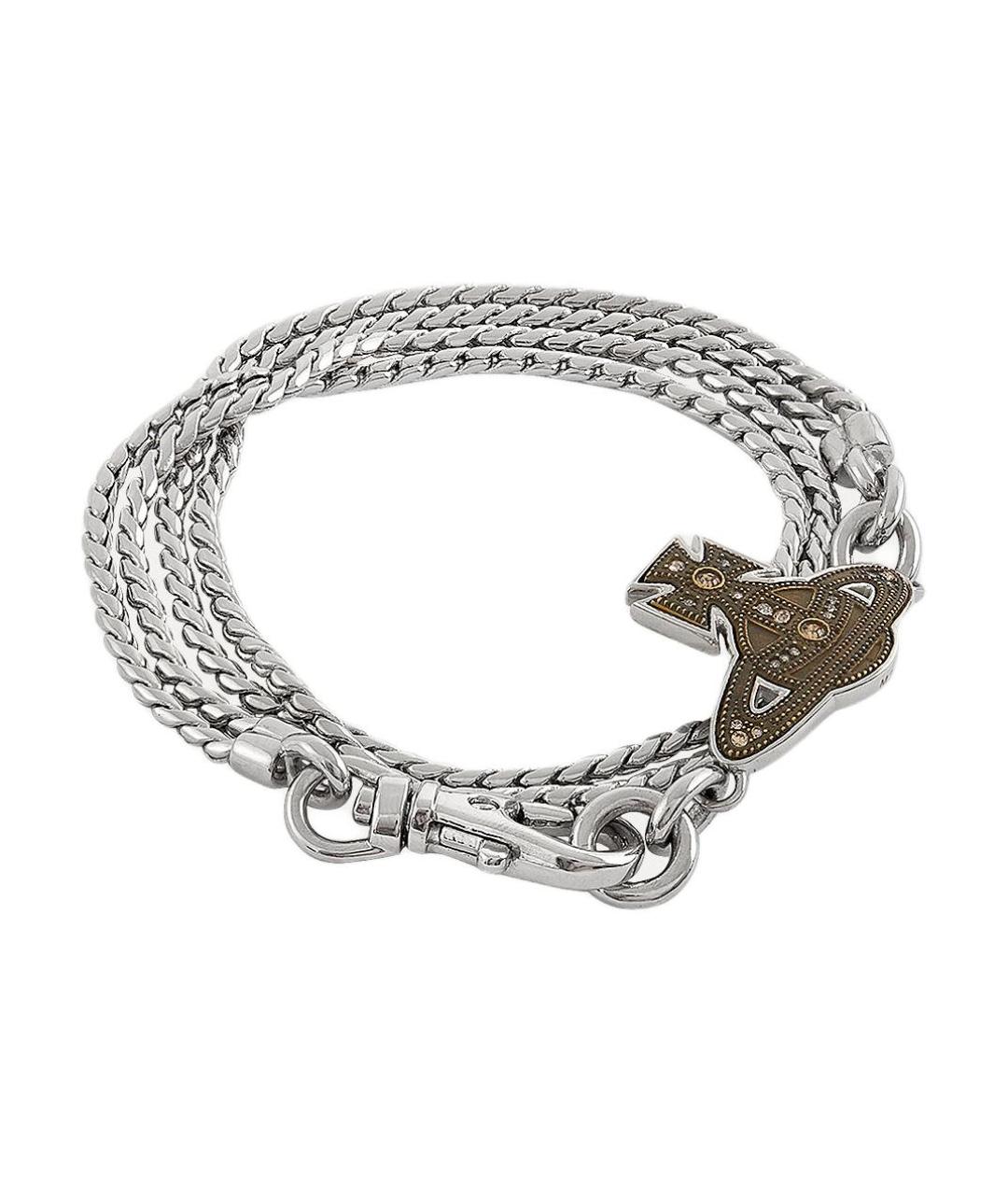 VIVIENNE WESTWOOD Серебрянный металлический браслет, фото 2