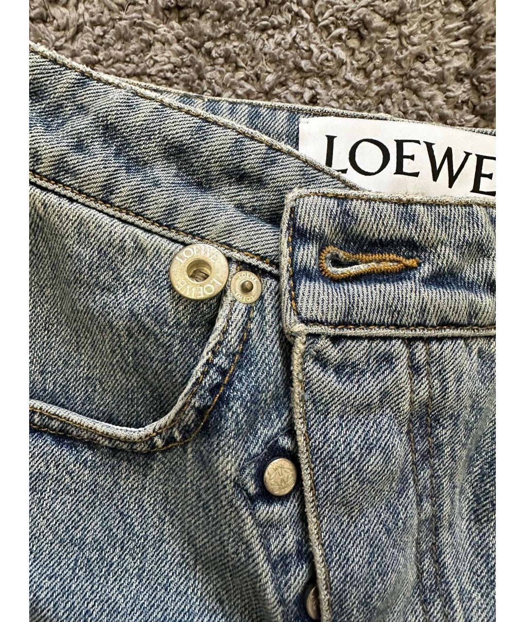 LOEWE Синие хлопковые прямые джинсы, фото 7