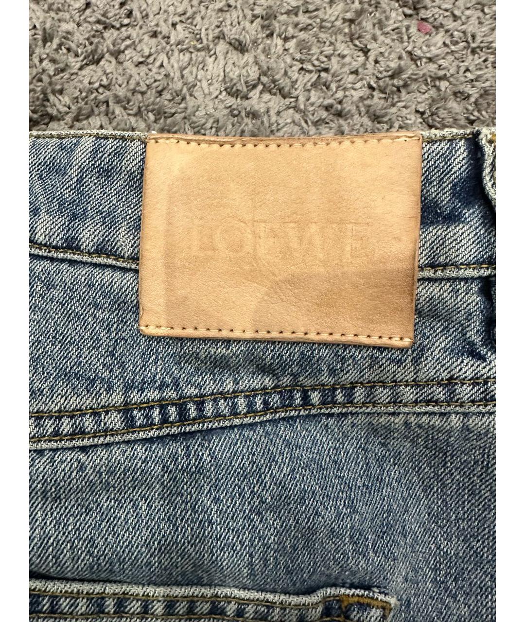 LOEWE Синие хлопковые прямые джинсы, фото 4