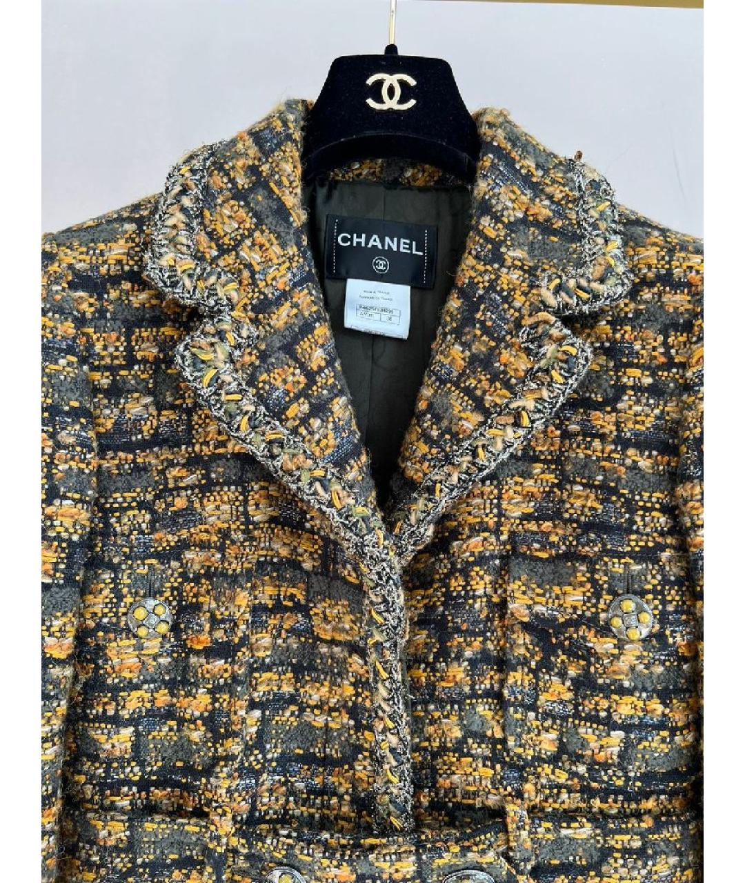 CHANEL Оранжевое шерстяное пальто, фото 3