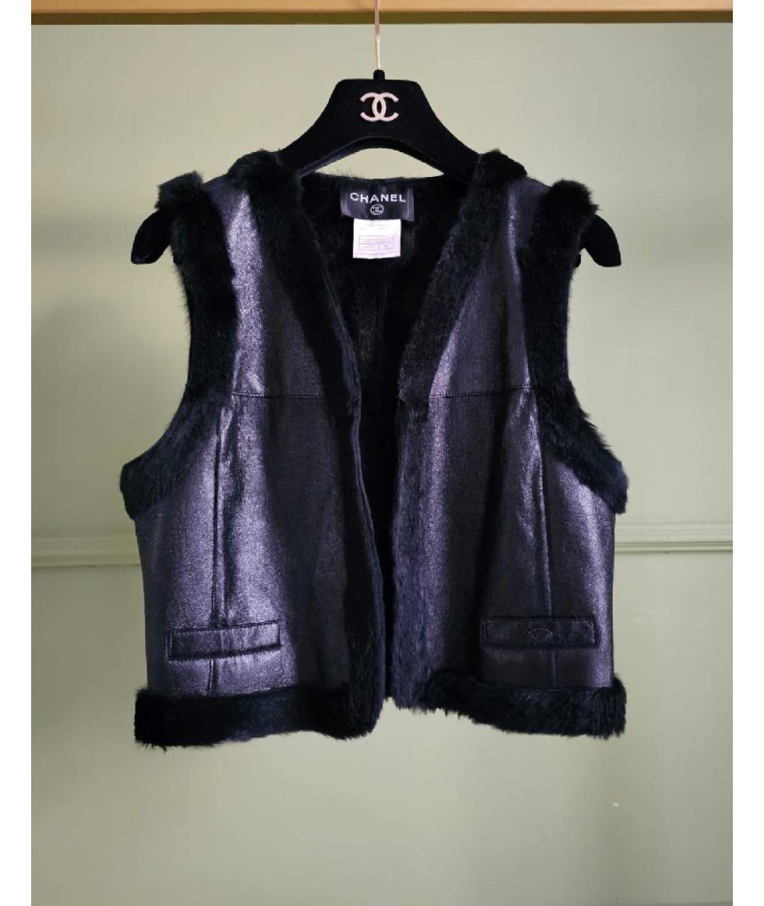 CHANEL Черная шерстяная жилетка, фото 10