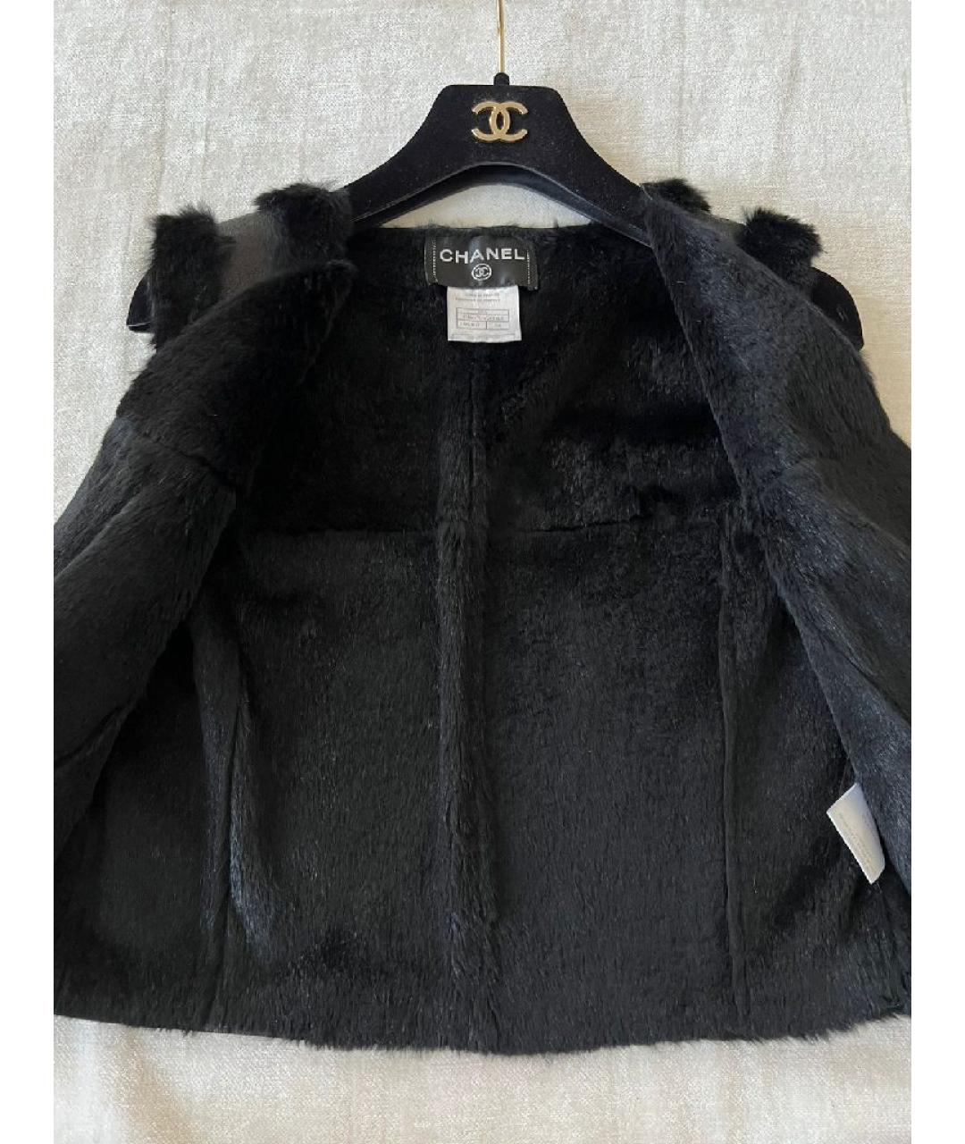 CHANEL Черная шерстяная жилетка, фото 9