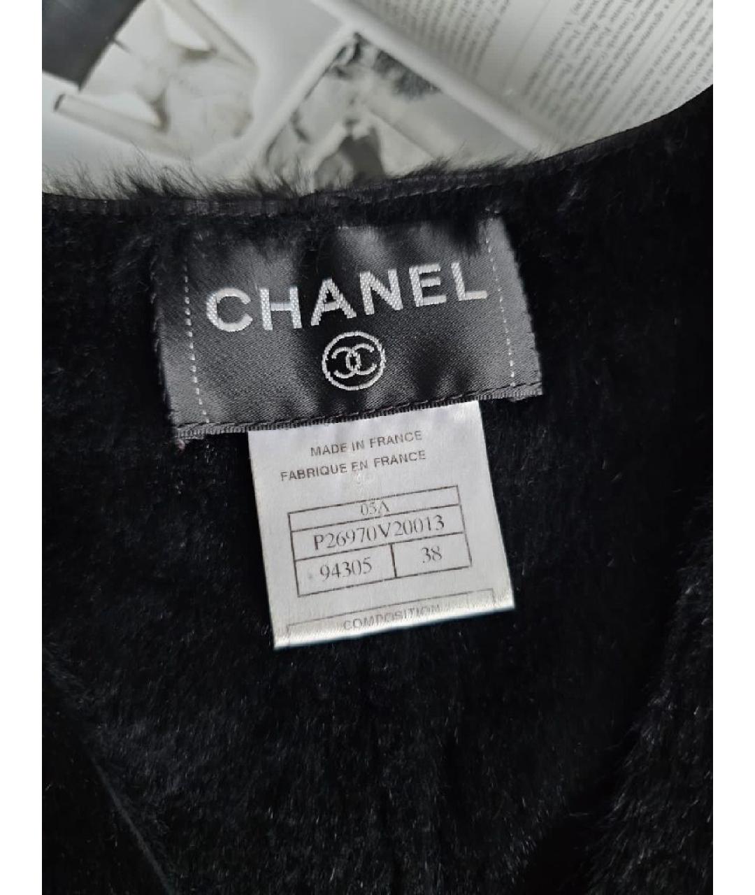 CHANEL Черная шерстяная жилетка, фото 7
