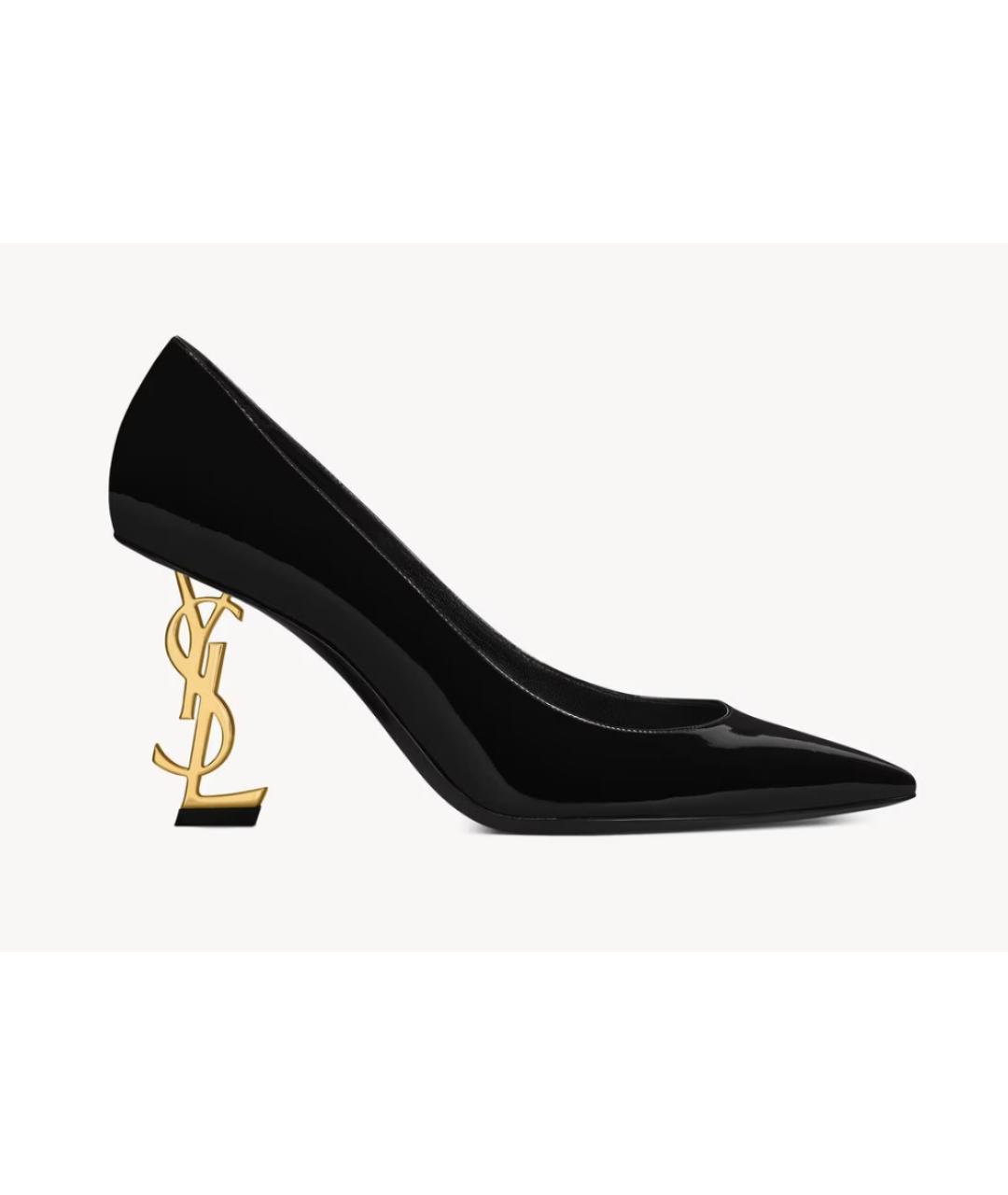 SAINT LAURENT Черные туфли из лакированной кожи, фото 6