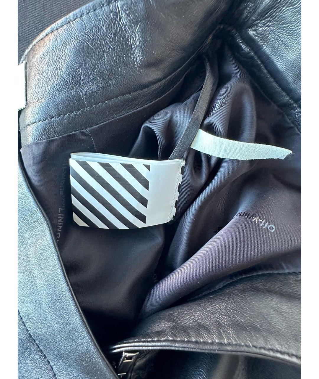 OFF-WHITE Черные кожаные кюлоты, фото 5