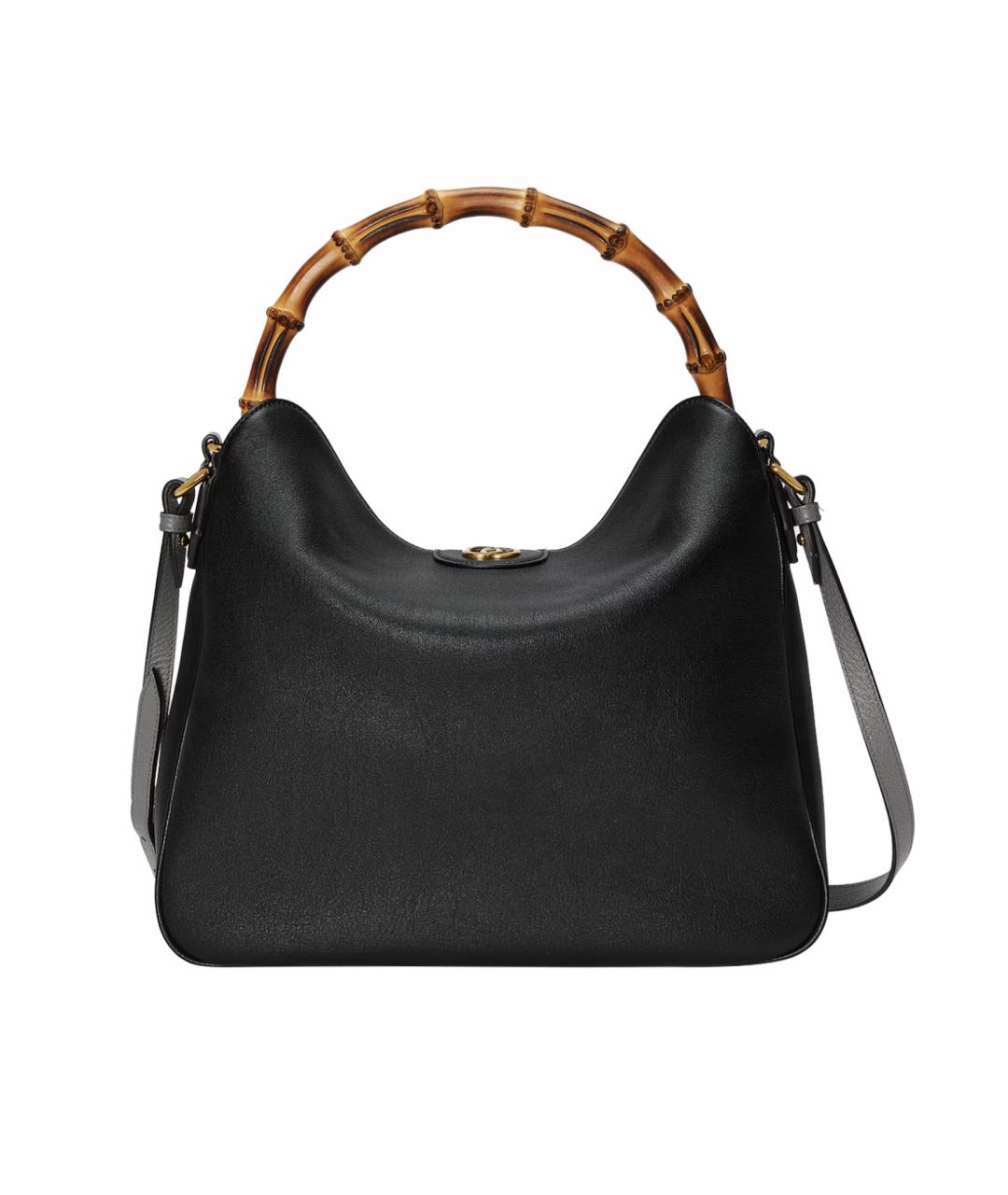 GUCCI Черная кожаная сумка тоут, фото 1