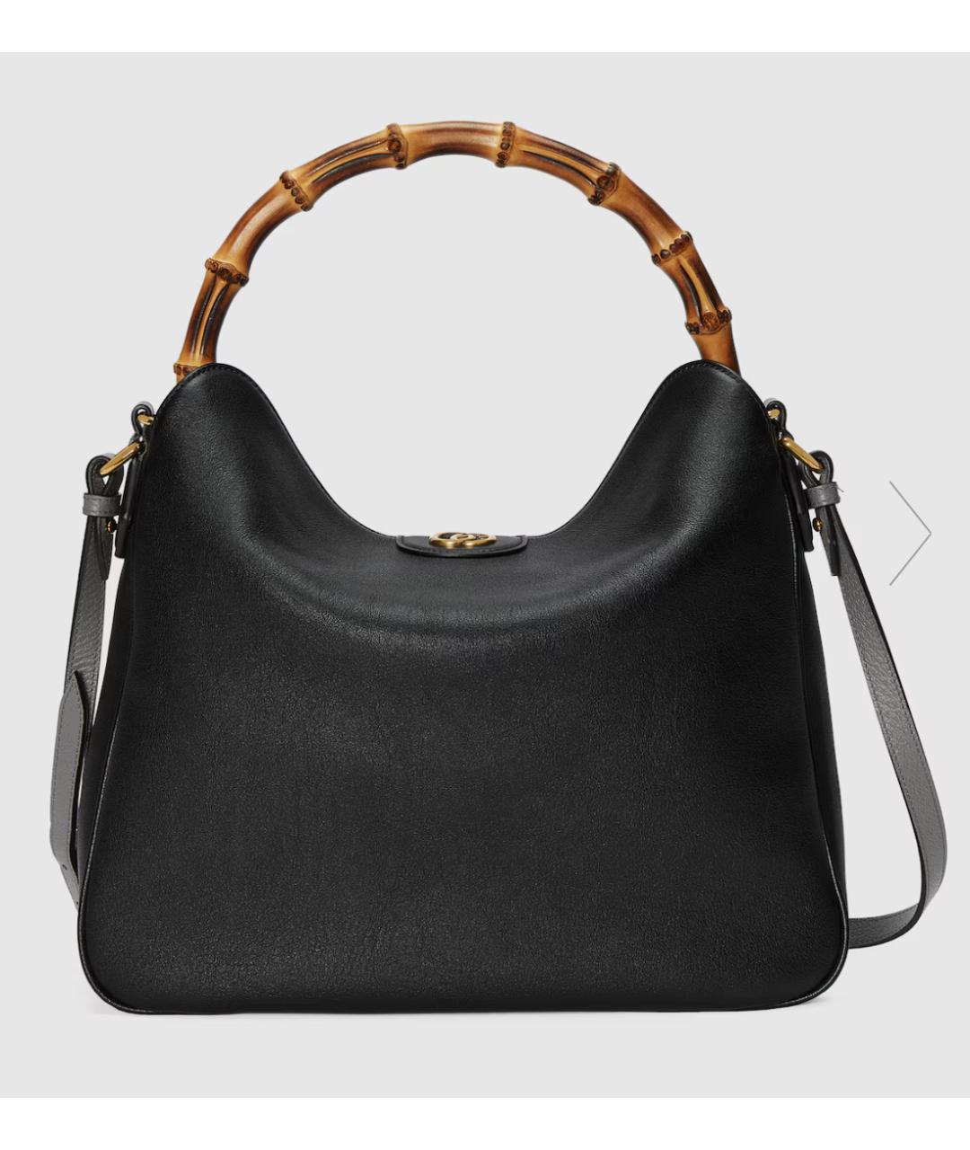 GUCCI Черная кожаная сумка тоут, фото 9