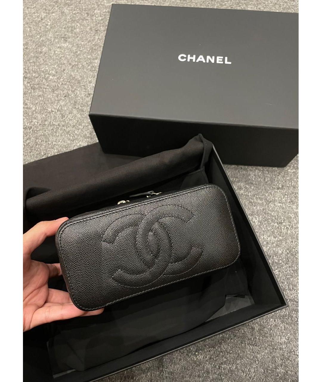 CHANEL Черная кожаная сумка через плечо, фото 3
