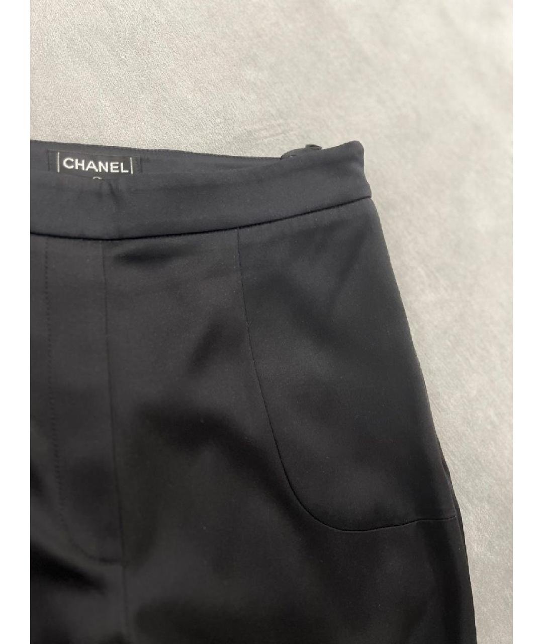 CHANEL Черные кашемировые прямые брюки, фото 3