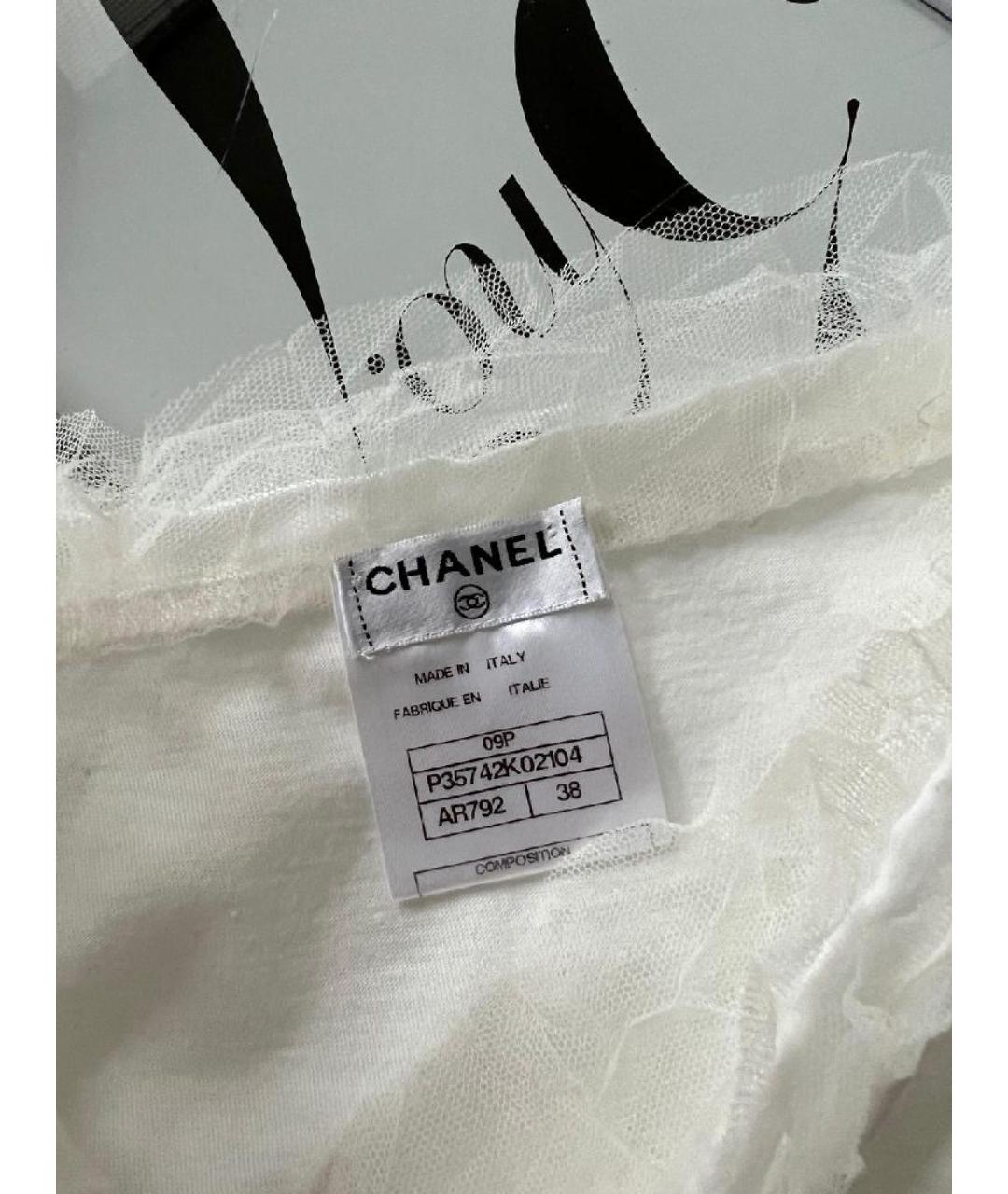 CHANEL Белая хлопковая майка, фото 7