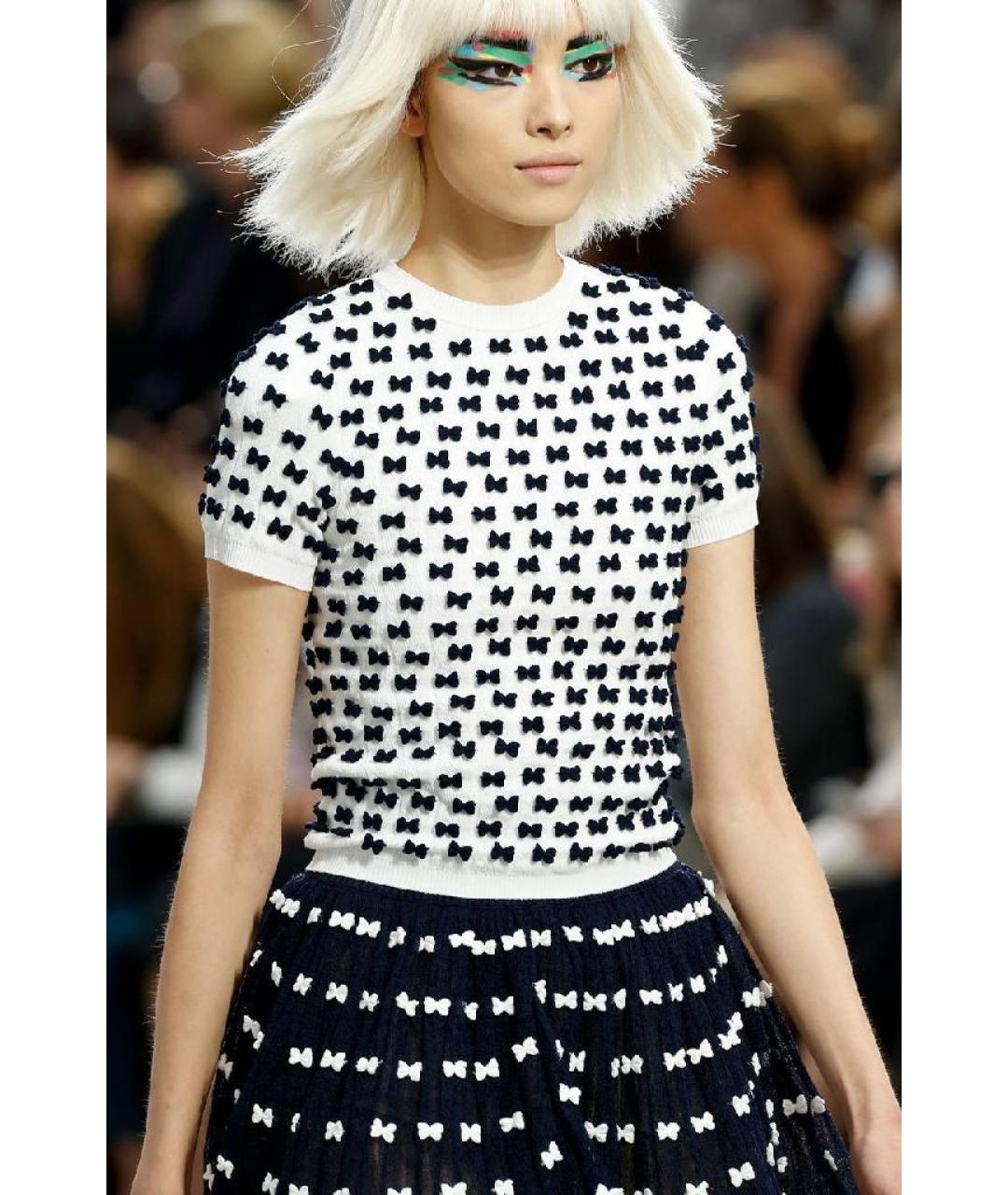 CHANEL Белая хлопковая футболка, фото 2