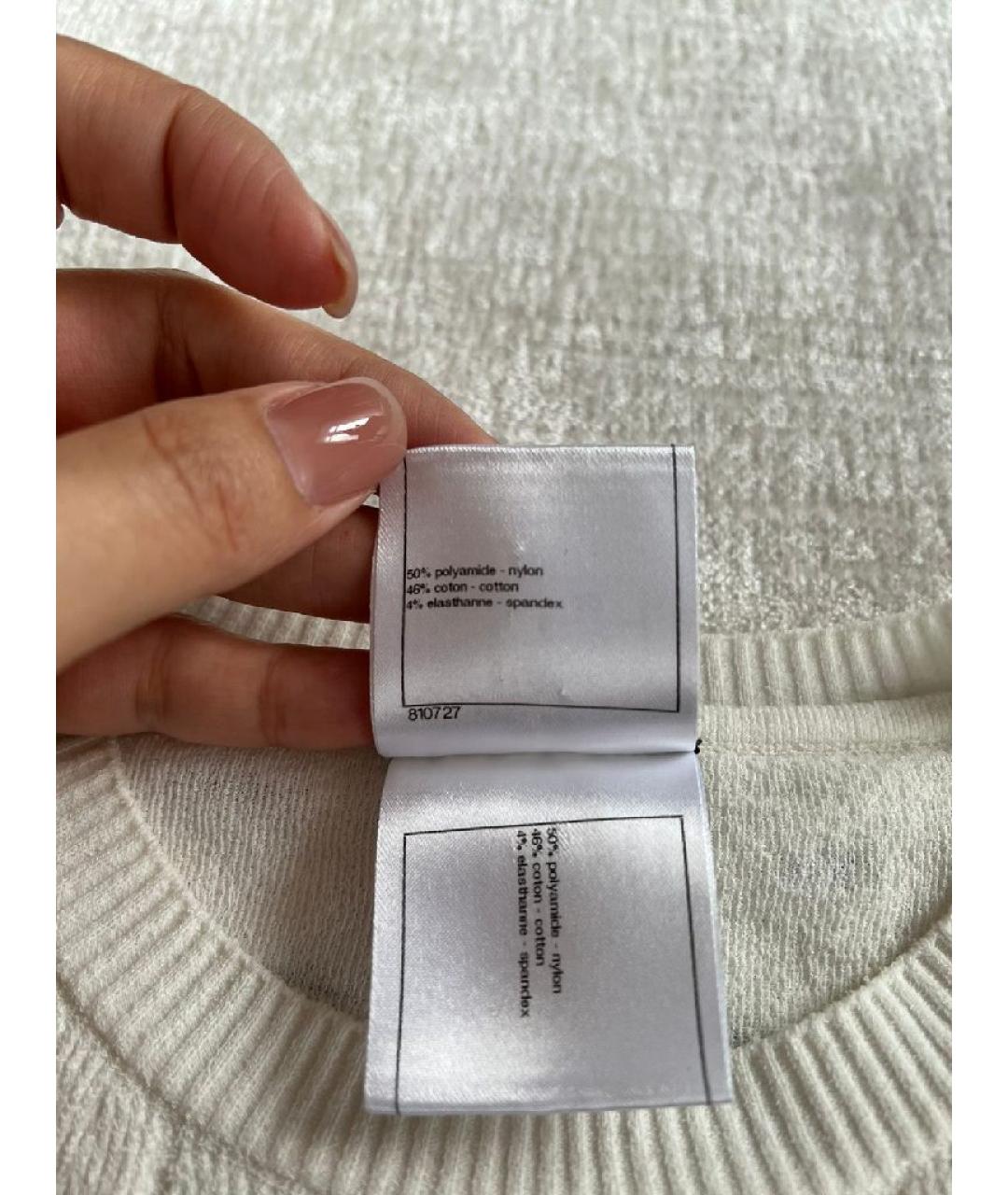 CHANEL Белая хлопковая футболка, фото 7