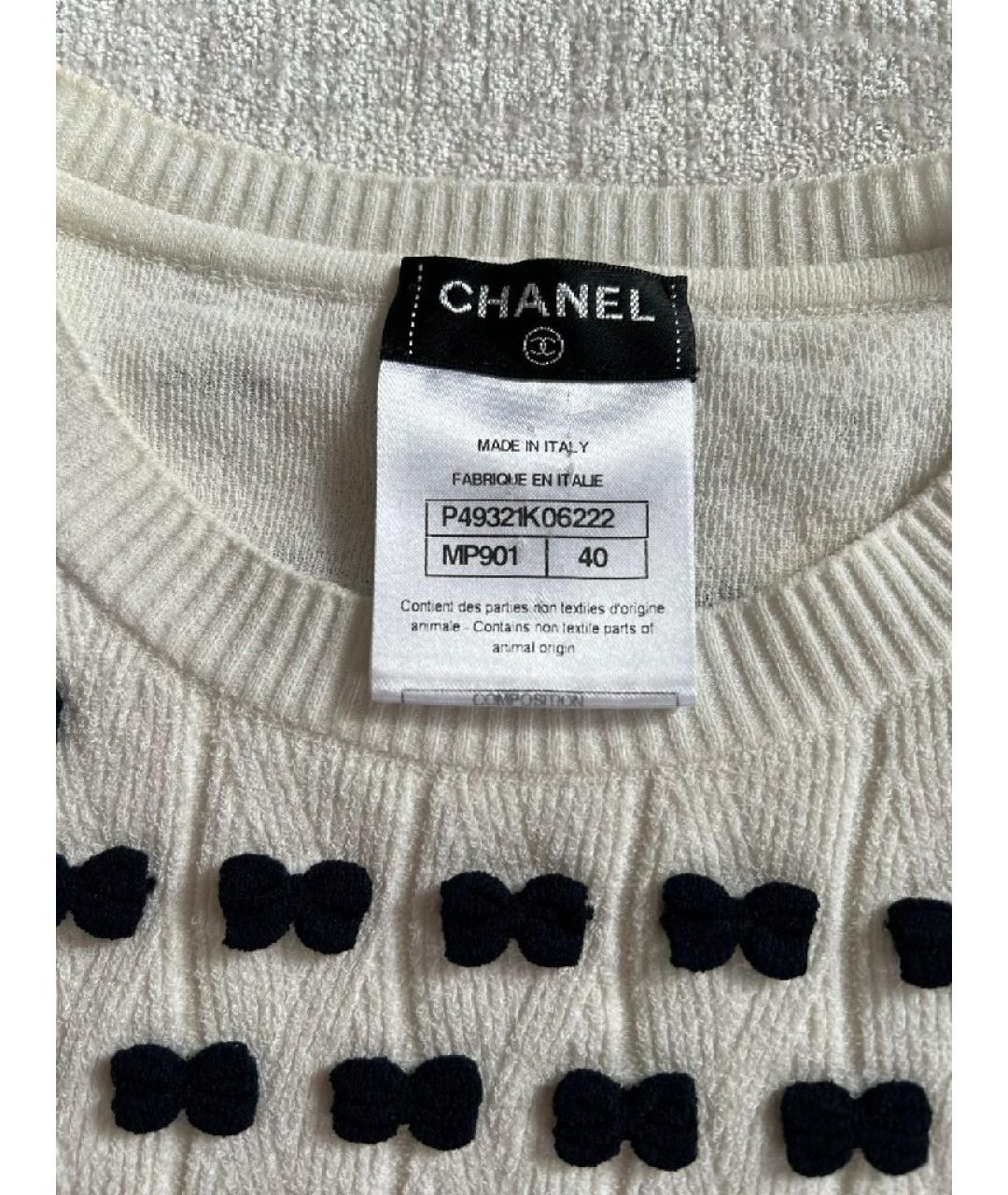 CHANEL Белая хлопковая футболка, фото 3
