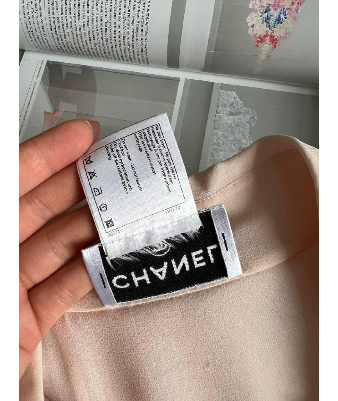 CHANEL Коралловое шерстяное повседневное платье, фото 8