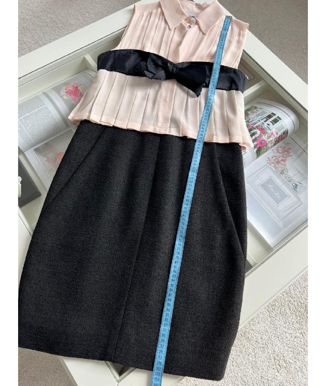CHANEL Коралловое шерстяное повседневное платье, фото 5