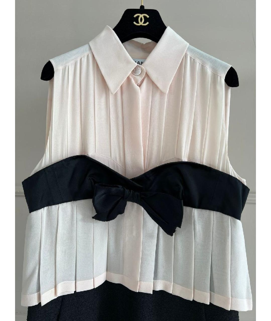 CHANEL Коралловое шерстяное повседневное платье, фото 3