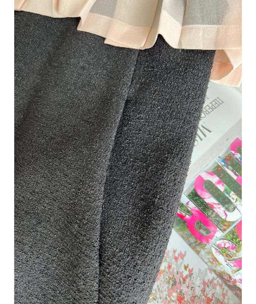CHANEL Коралловое шерстяное повседневное платье, фото 4