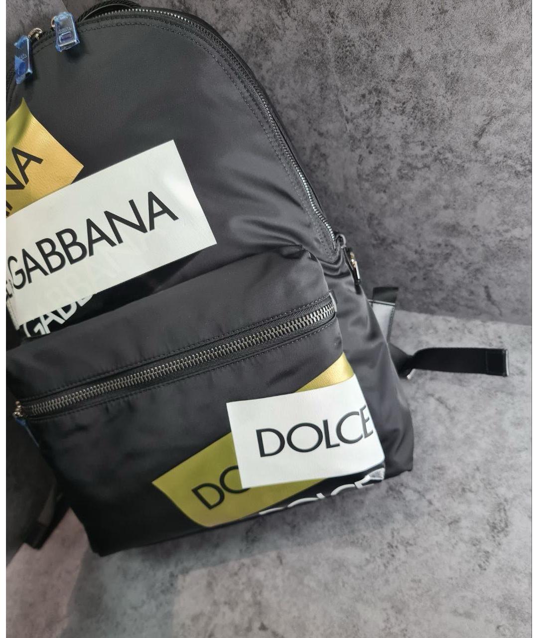 DOLCE&GABBANA Черный тканевый рюкзак, фото 3