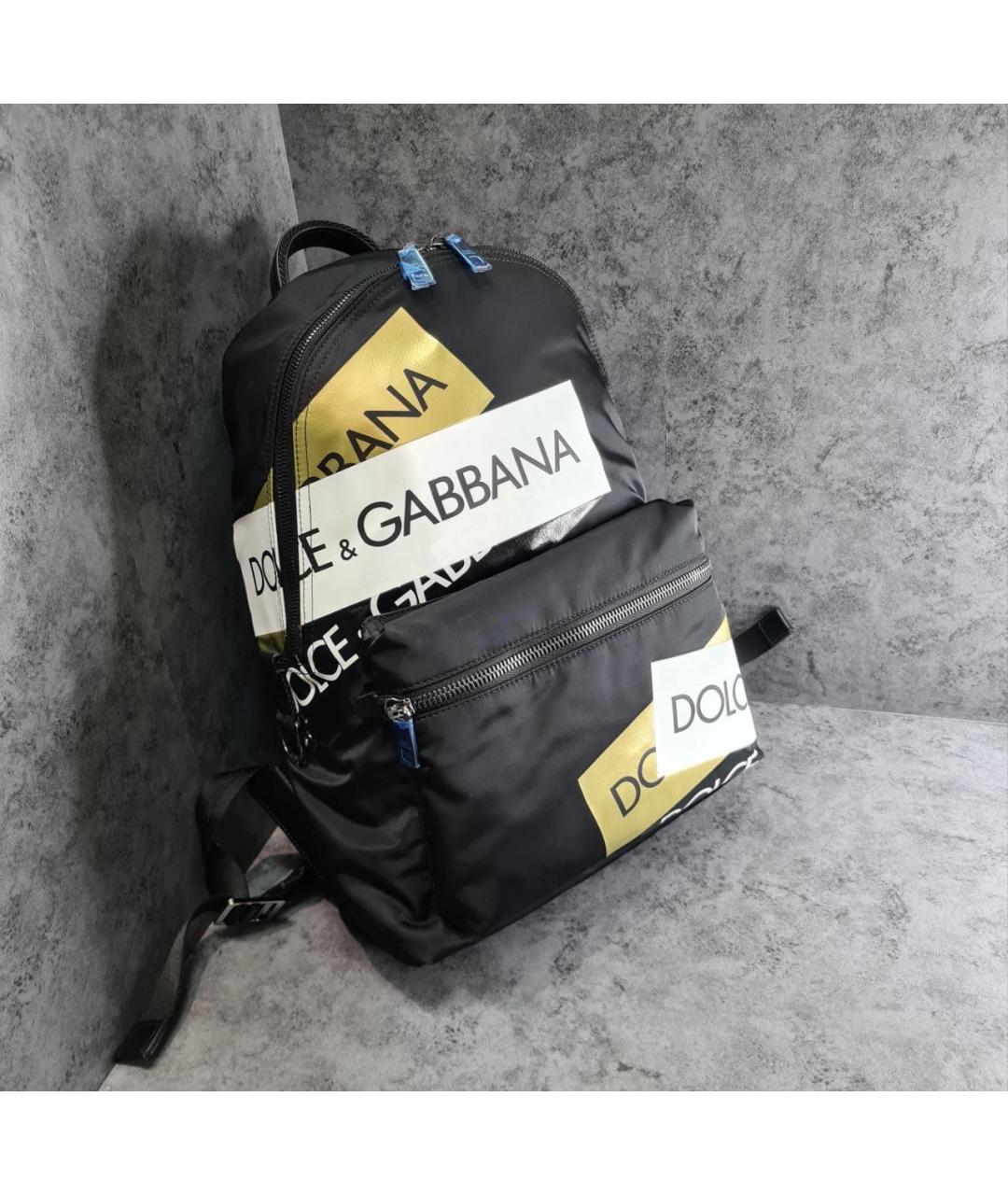 DOLCE&GABBANA Черный тканевый рюкзак, фото 2