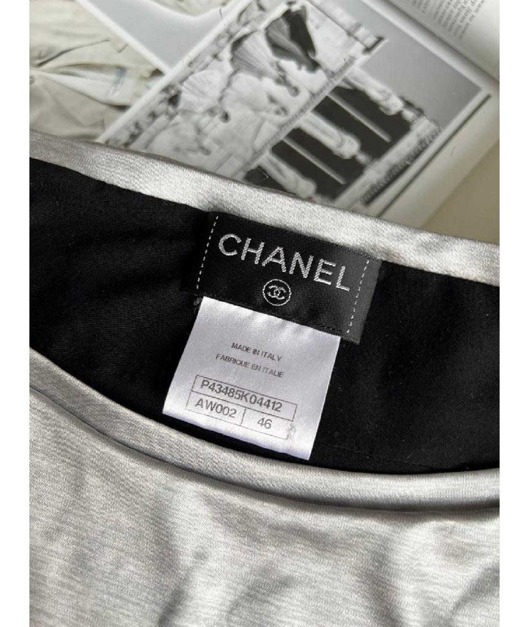 CHANEL Серебрянный полиэстеровый джемпер / свитер, фото 7