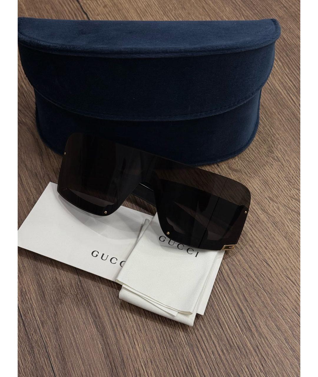 GUCCI Черные пластиковые солнцезащитные очки, фото 4