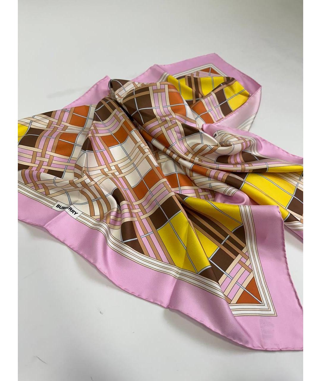 BURBERRY Мульти шелковый платок, фото 6
