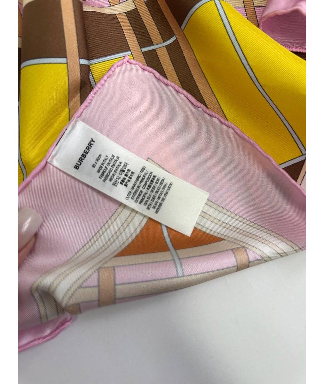 BURBERRY Мульти шелковый платок, фото 3