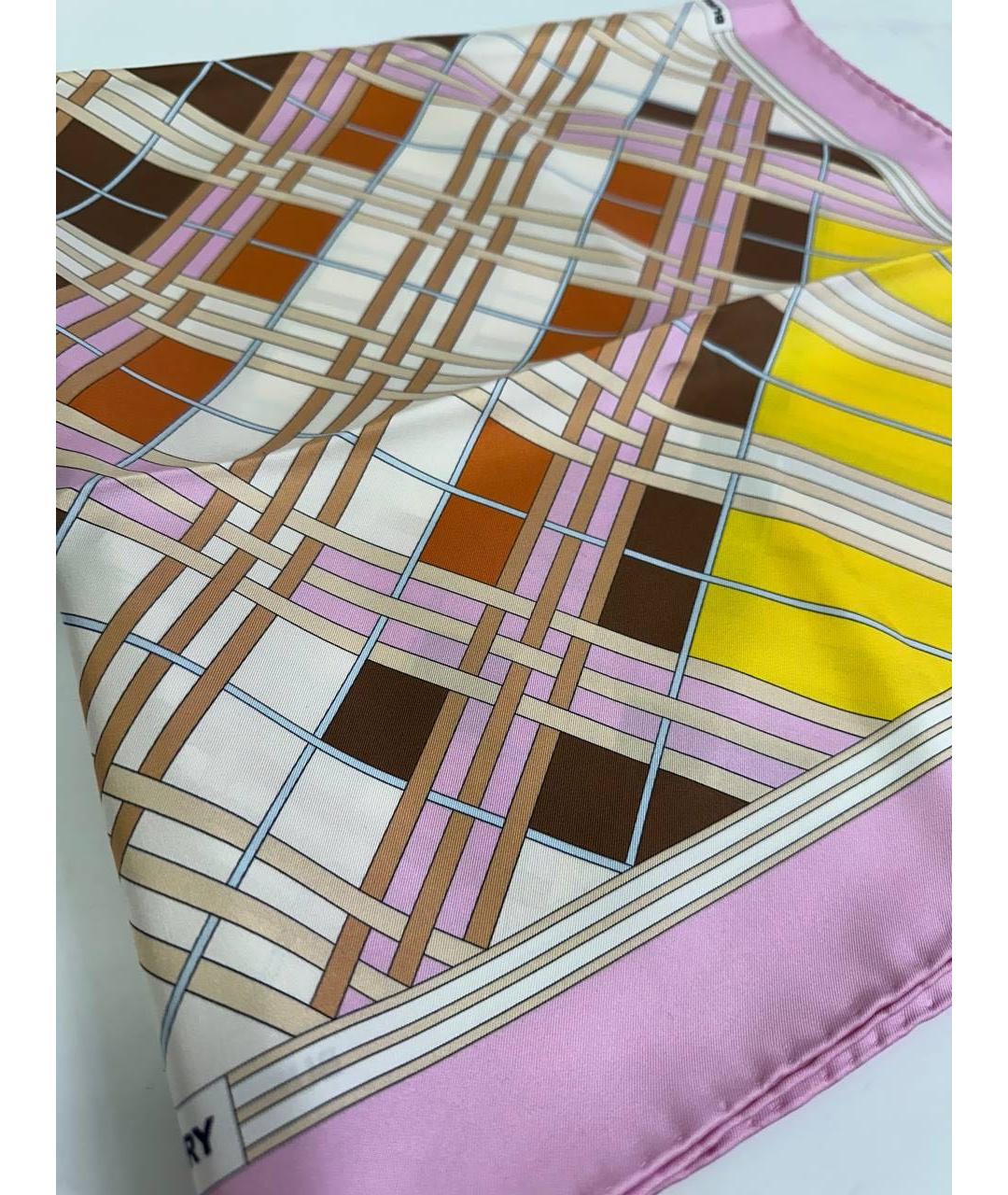 BURBERRY Мульти шелковый платок, фото 8