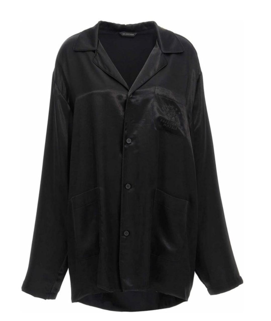 BALENCIAGA Черная вискозная рубашка, фото 1