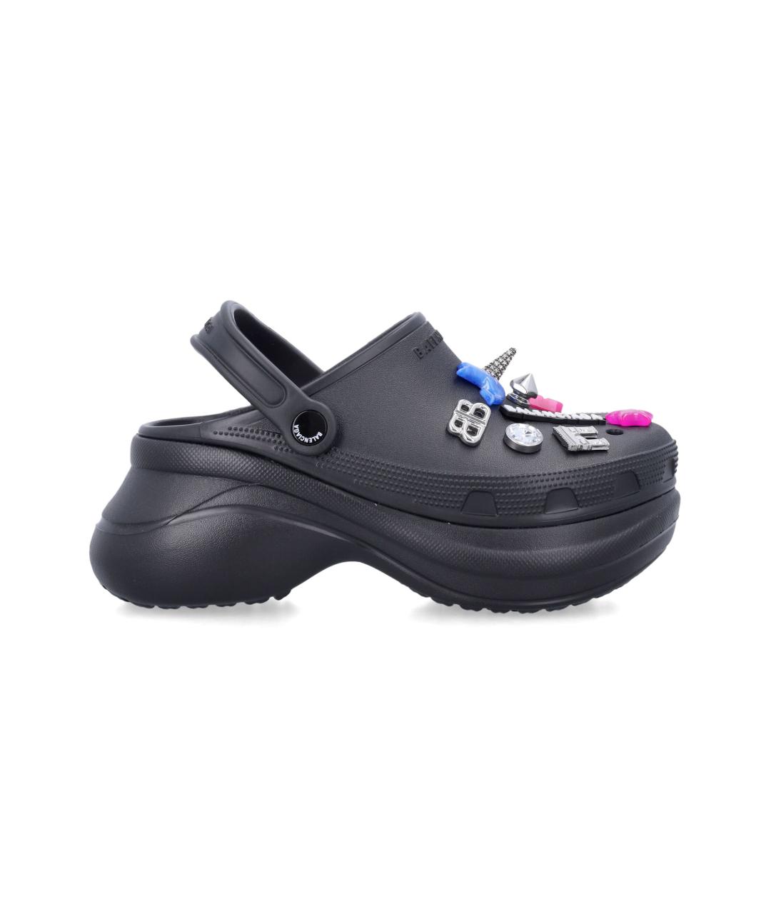 BALENCIAGA Черные резиновые мюли, фото 1