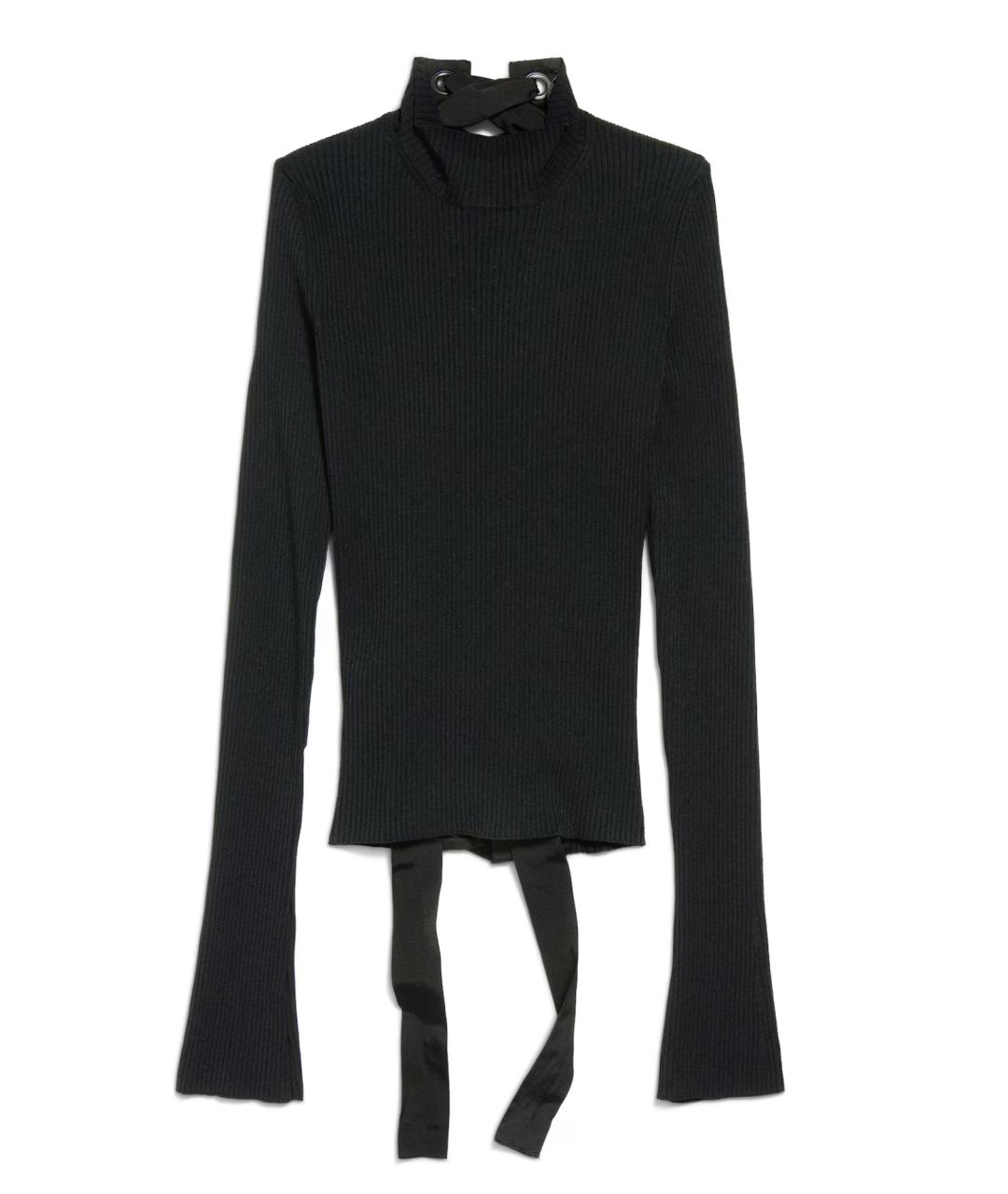 BALENCIAGA Черный вискозный джемпер / свитер, фото 1