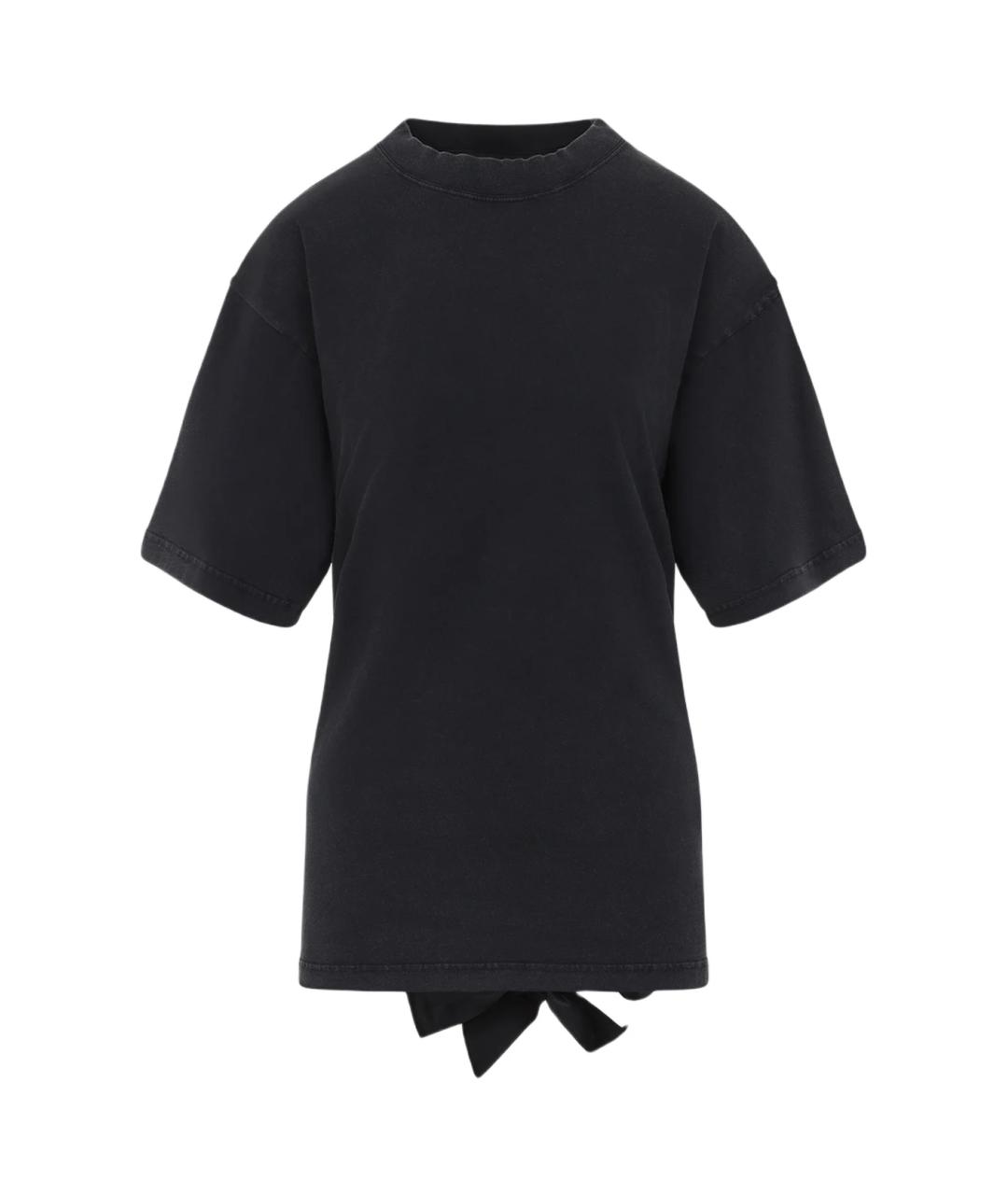 BALENCIAGA Черная хлопковая футболка, фото 1