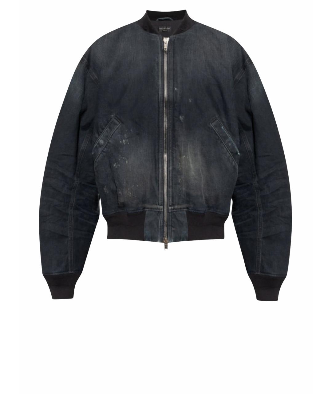 BALENCIAGA Синяя хлопковая куртка, фото 1