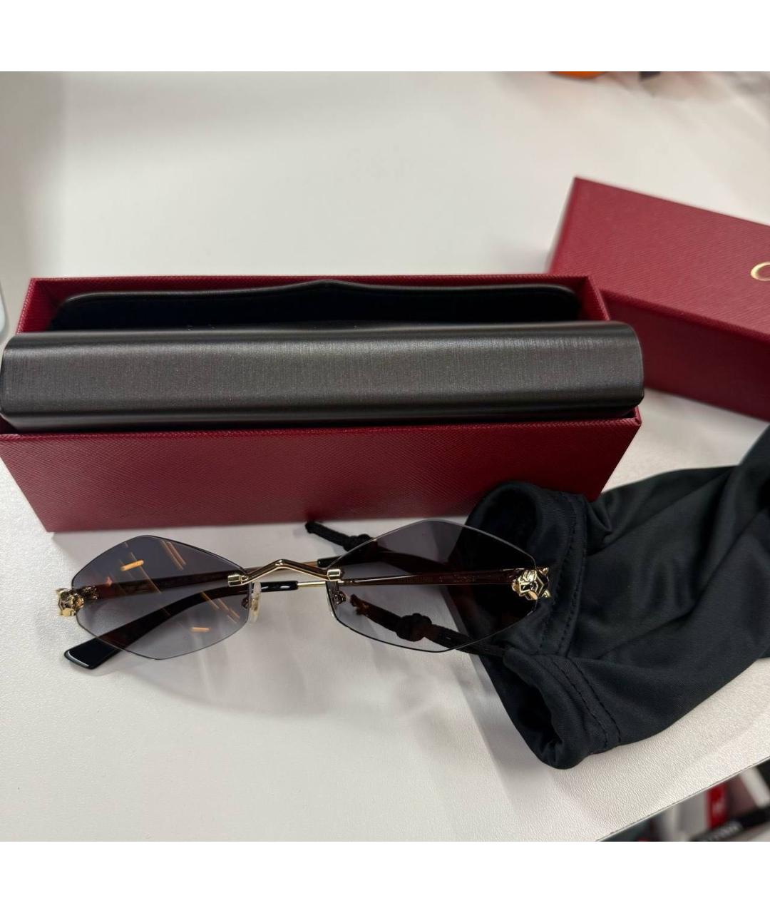 CARTIER Серые металлические солнцезащитные очки, фото 2