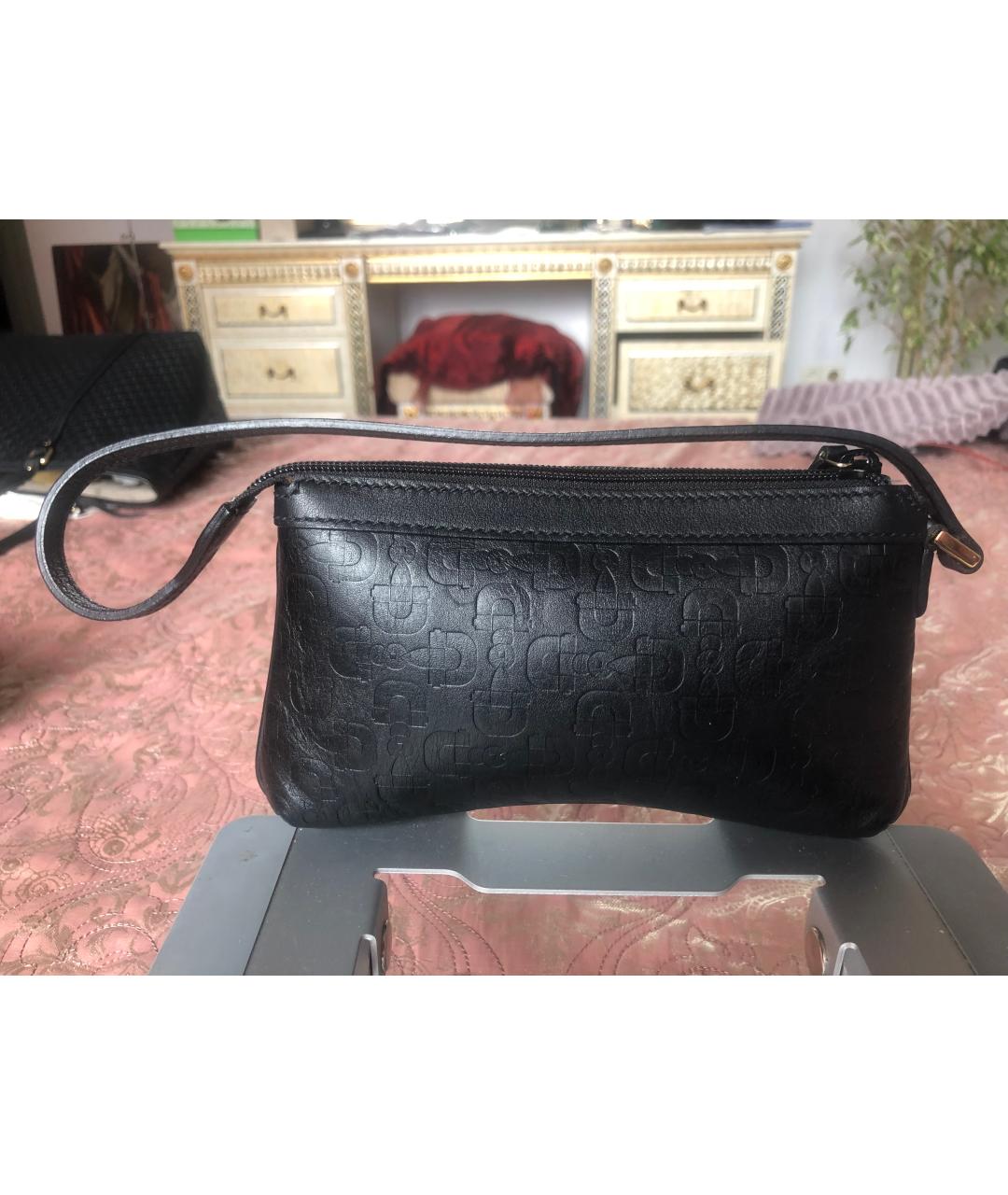 GUCCI Черная кожаная сумка с короткими ручками, фото 5