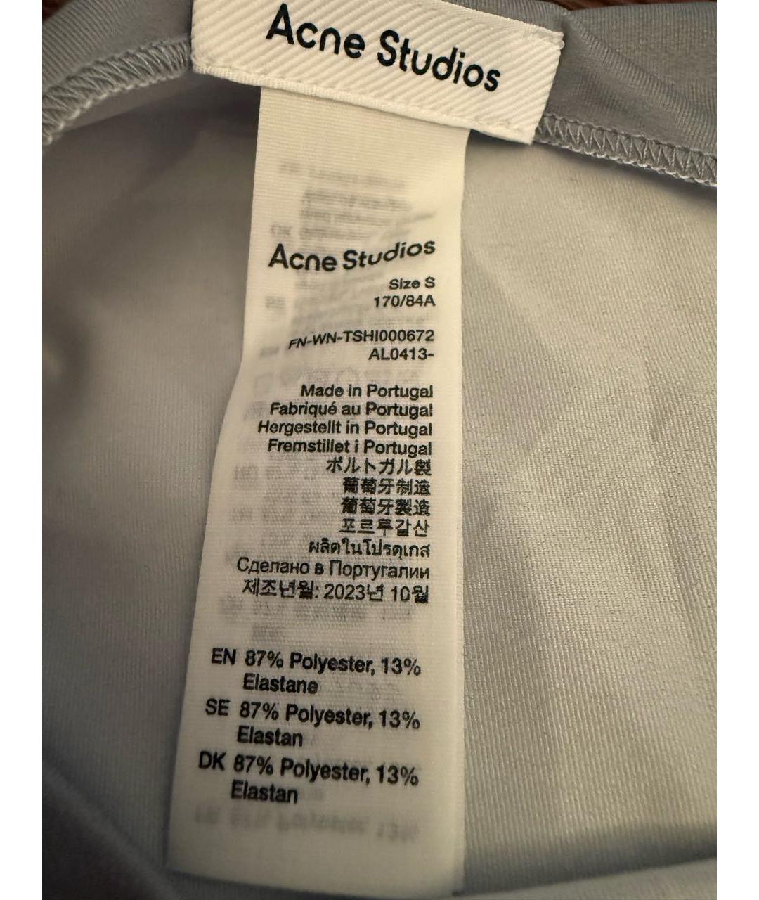 ACNE STUDIOS Серая полиэстеровая майка, фото 2