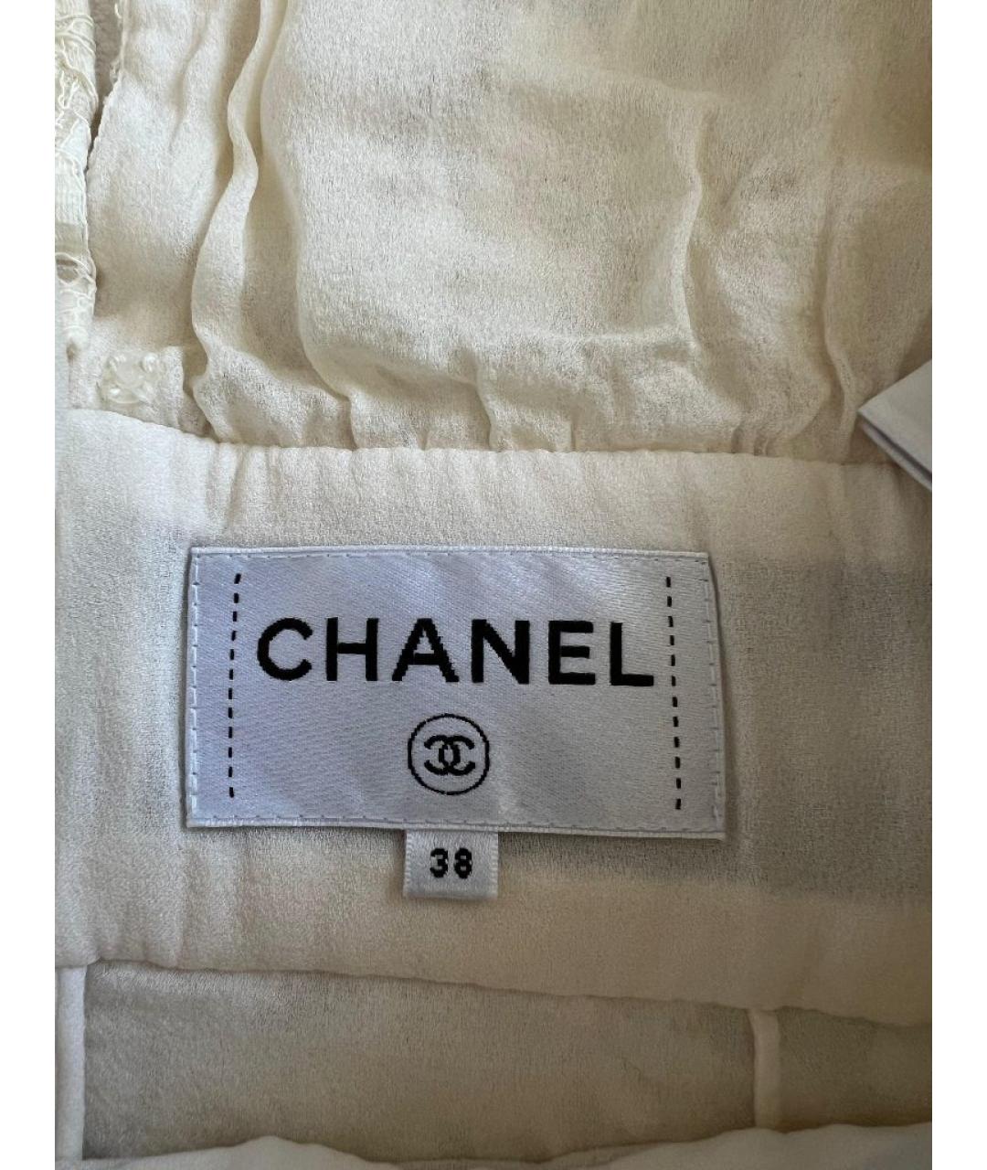 CHANEL Бежевое хлопковое повседневное платье, фото 3