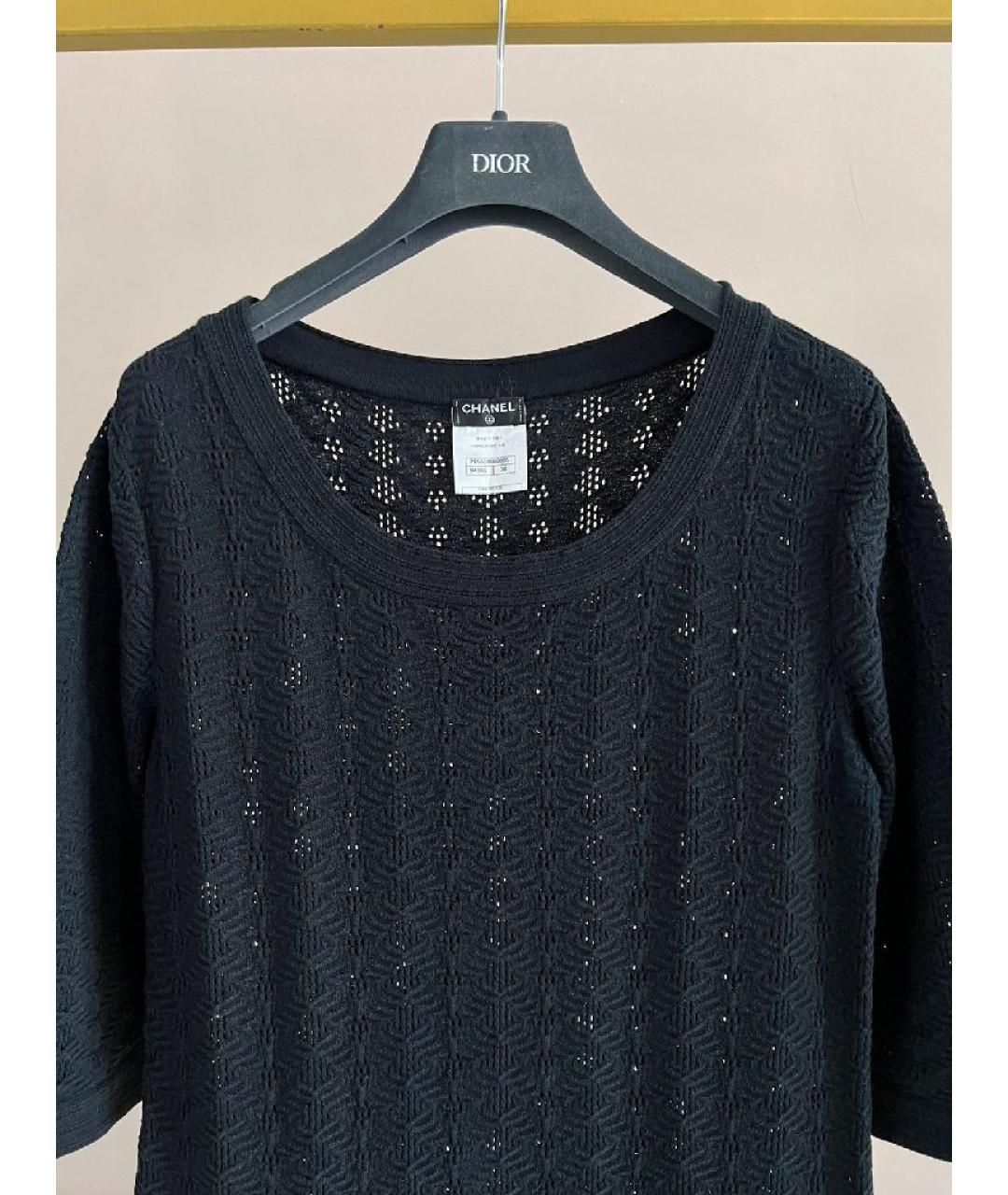 CHANEL Темно-синее хлопковое повседневное платье, фото 3