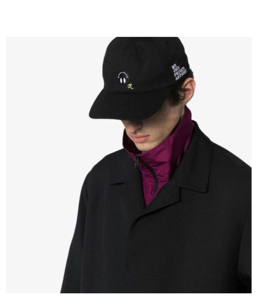 RAF SIMONS Черная хлопковая кепка, фото 5