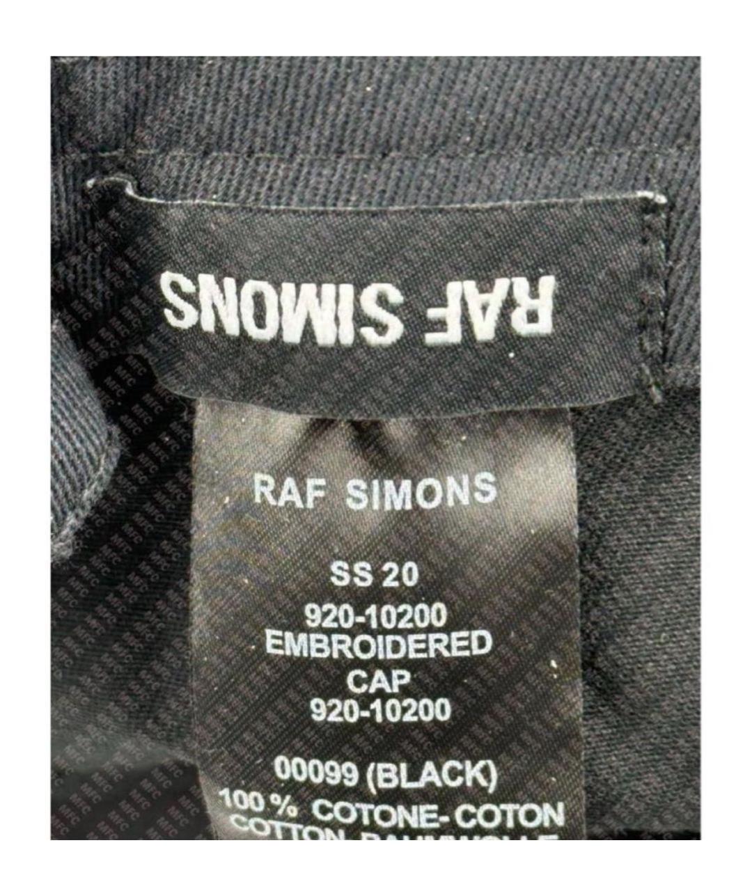 RAF SIMONS Черная хлопковая кепка, фото 6