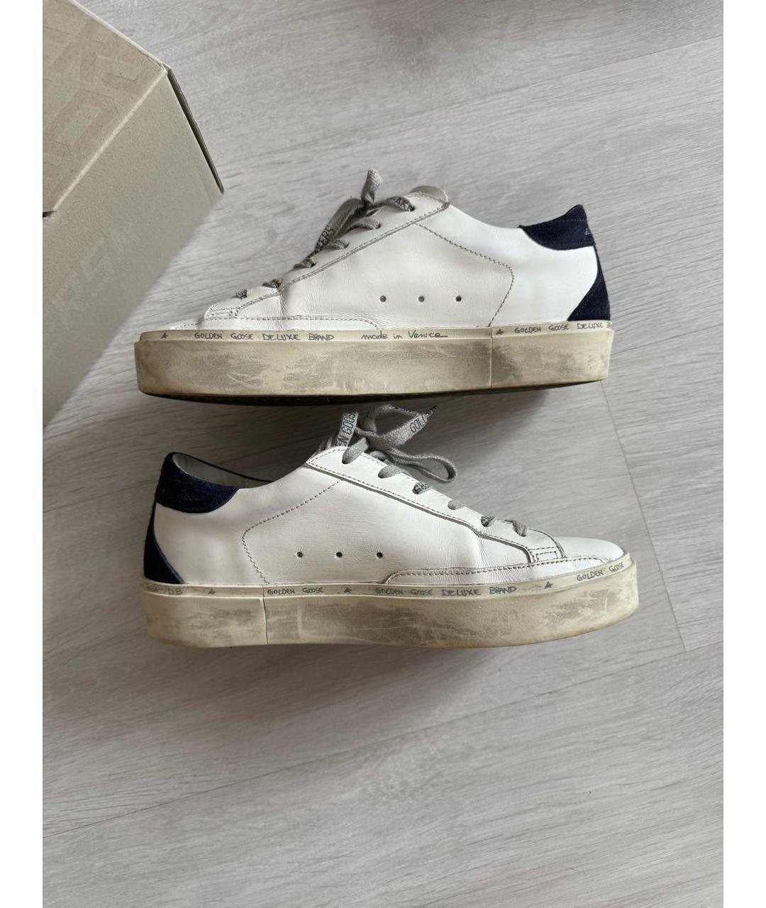 GOLDEN GOOSE DELUXE BRAND Белые кожаные кроссовки, фото 7