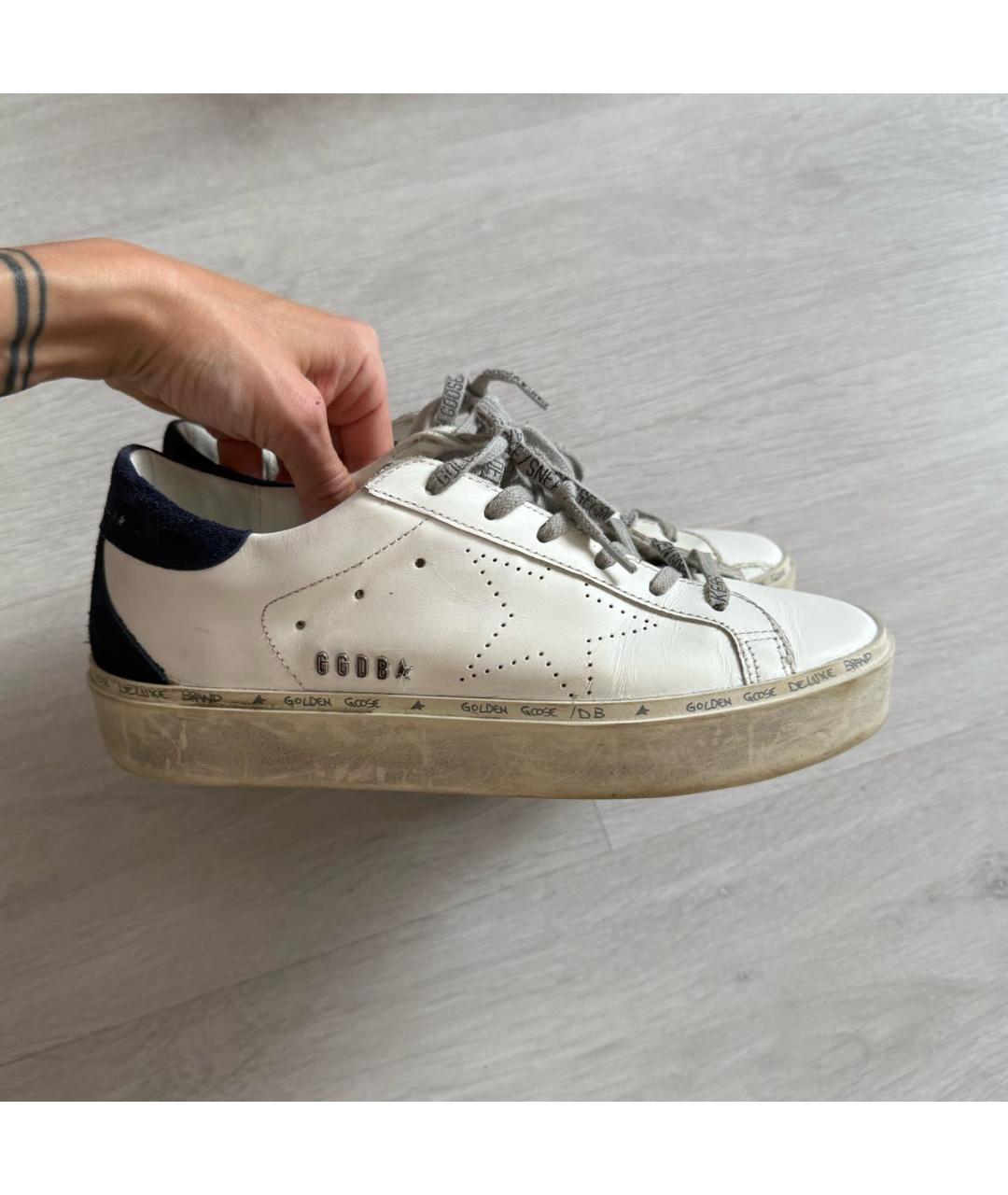 GOLDEN GOOSE DELUXE BRAND Белые кожаные кроссовки, фото 2