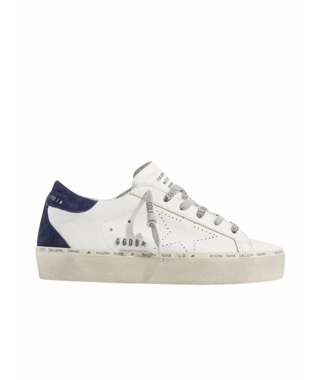 GOLDEN GOOSE Белые кожаные кроссовки, фото 1