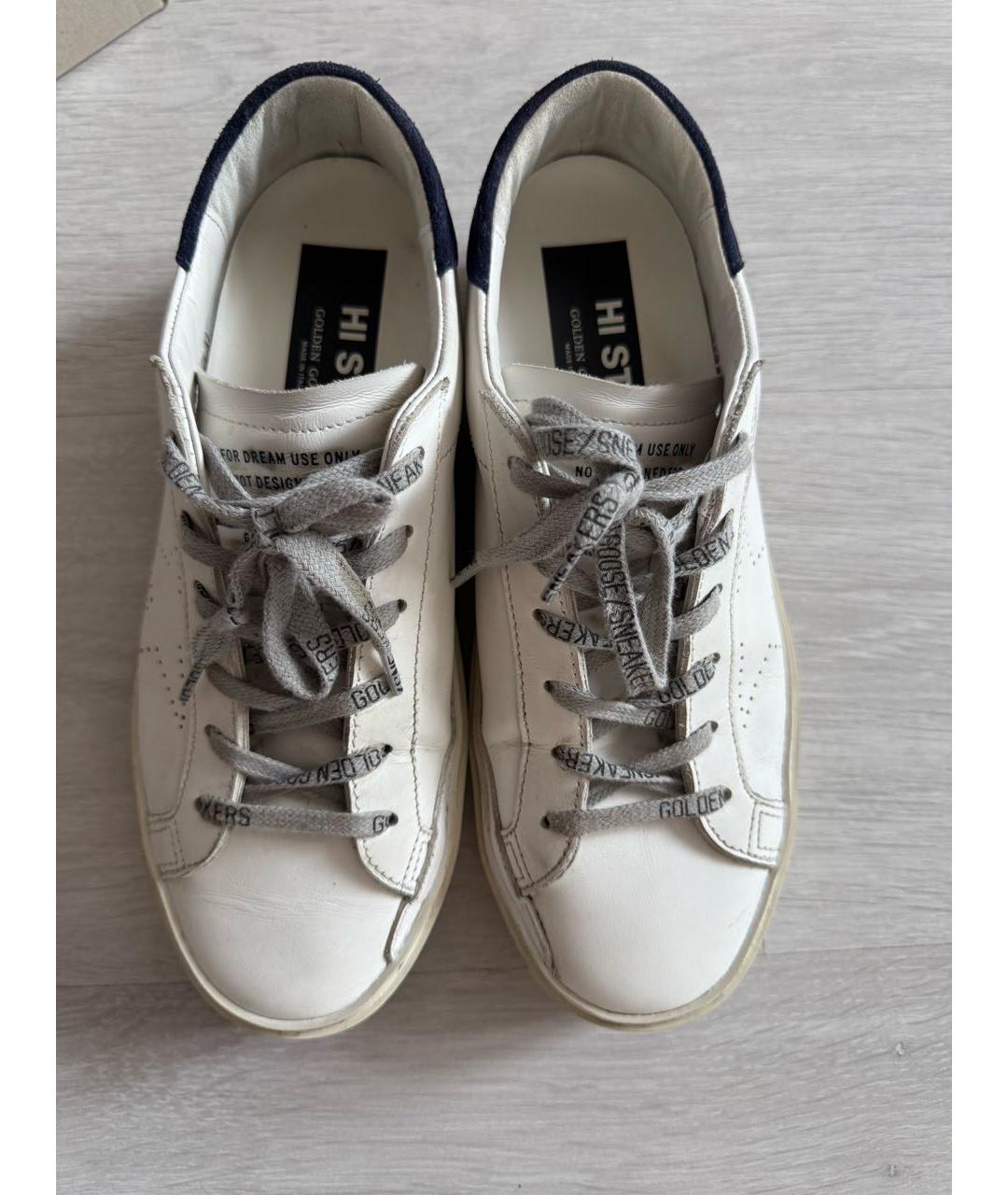 GOLDEN GOOSE DELUXE BRAND Белые кожаные кроссовки, фото 3