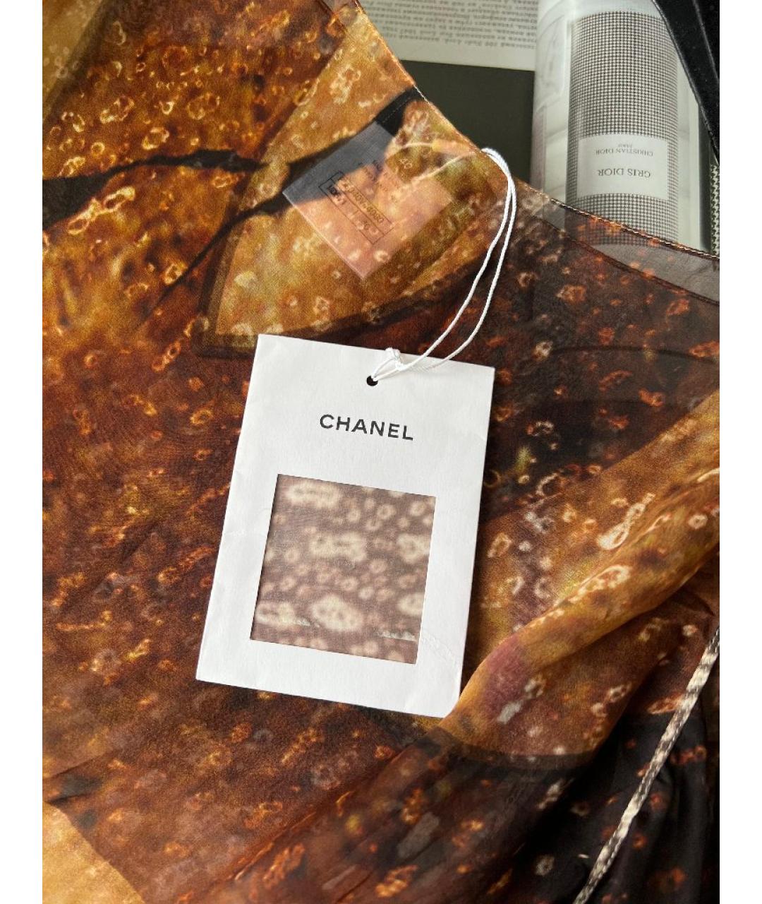 CHANEL Оранжевый шелковый джемпер / свитер, фото 3