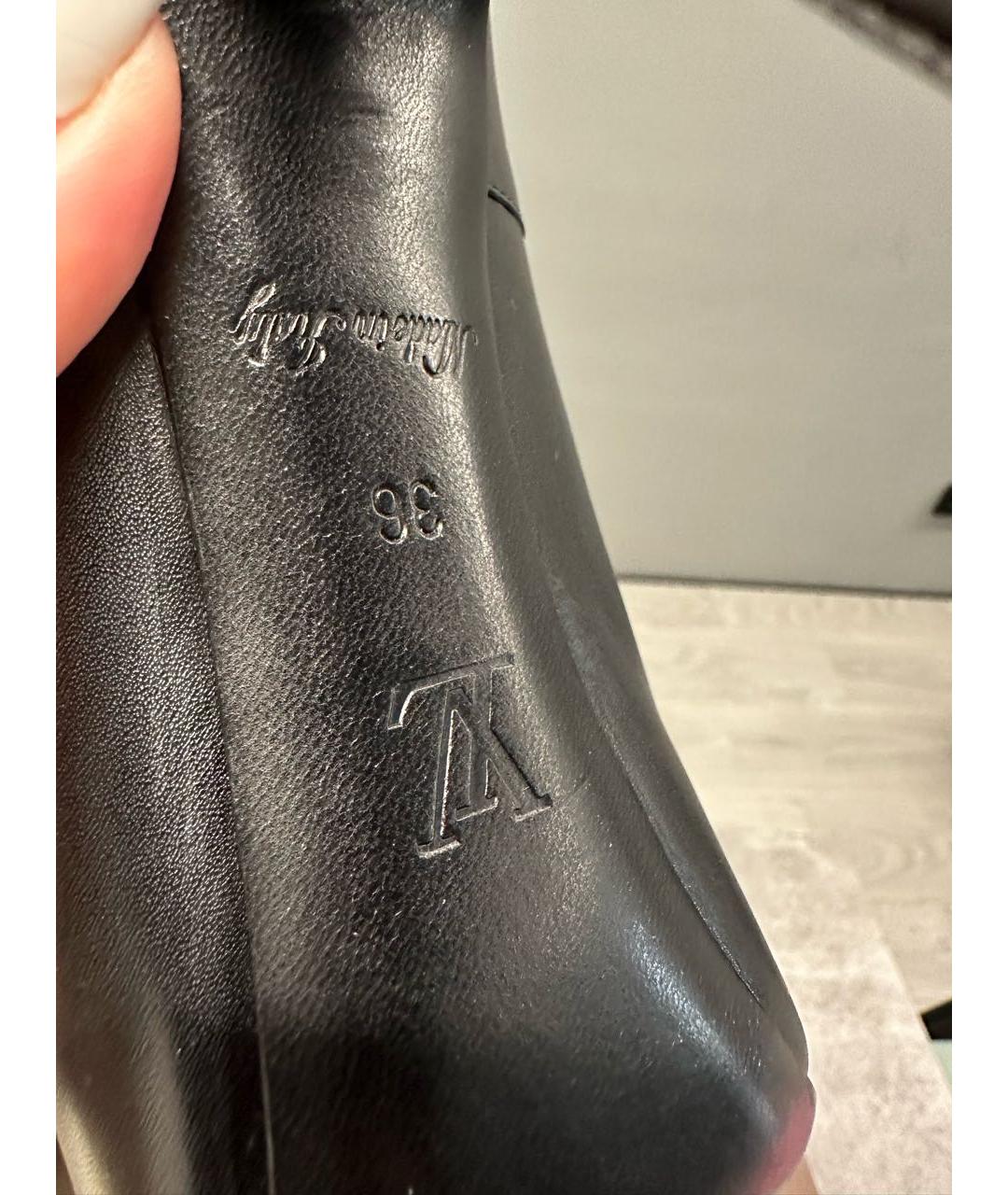 LOUIS VUITTON Черные кожаные туфли, фото 4