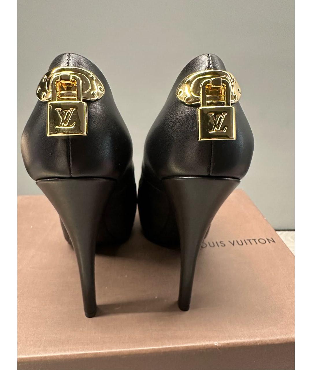 LOUIS VUITTON Черные кожаные туфли, фото 3