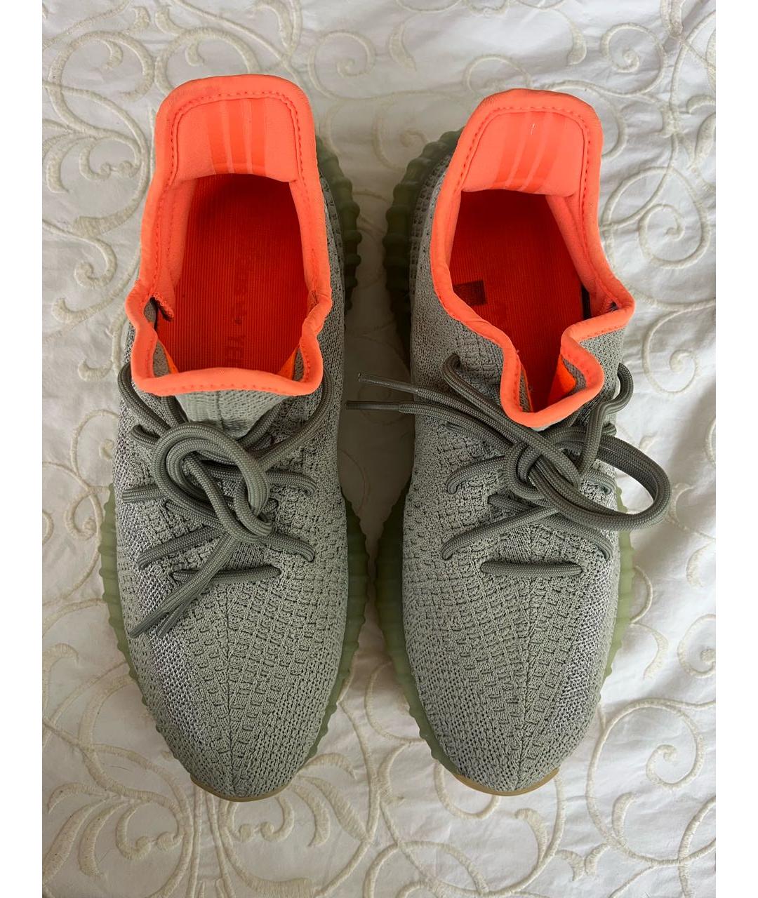 ADIDAS YEEZY Зеленые низкие кроссовки / кеды, фото 2